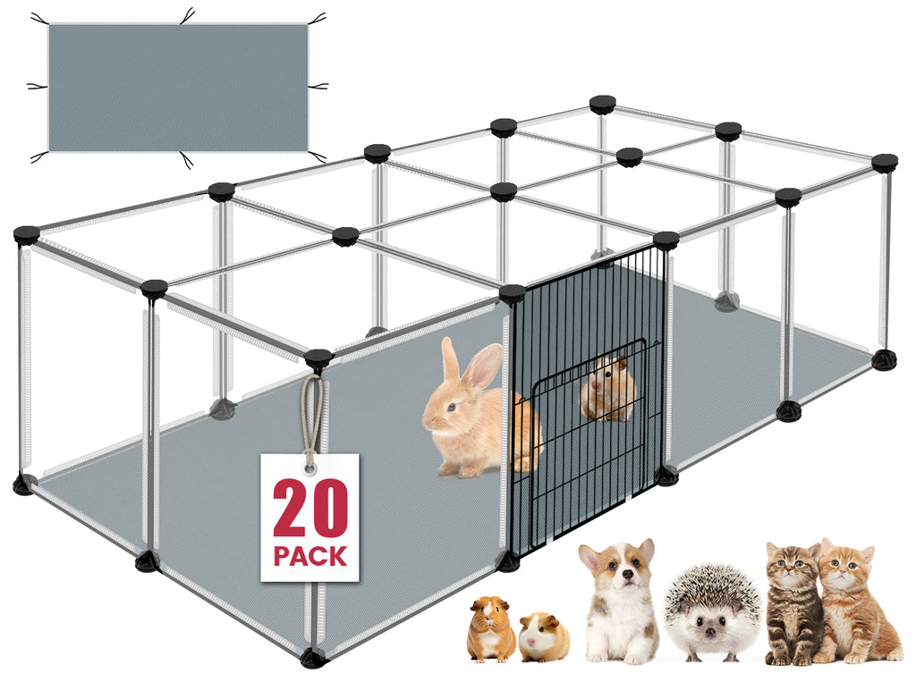 VISCOO 20 Panels Small Animals Playpen, 48"x24"x16" Pet Playpen