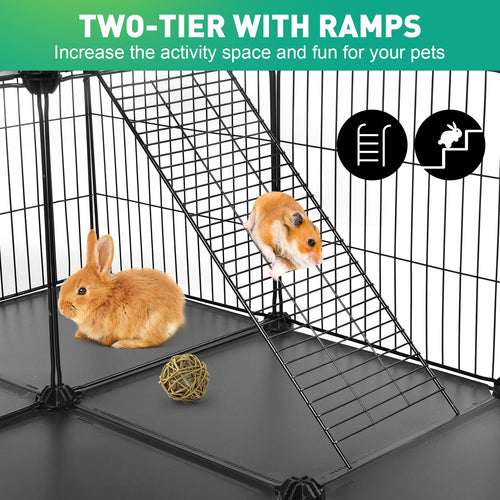 VISCOO 41 Panels Pet Playpen, 35.4" x 23.6" x 23.6" Small Animal Playpen