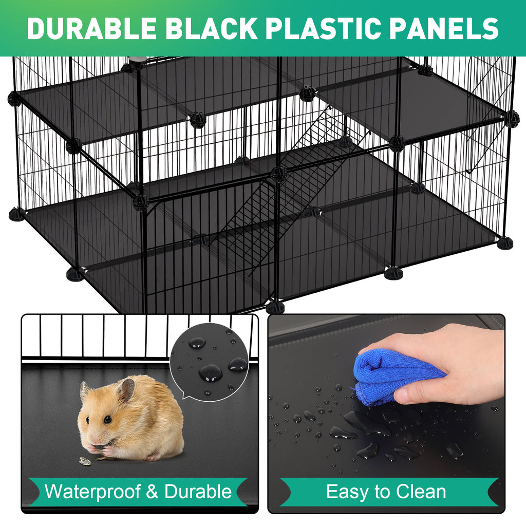 VISCOO 41 Panels Pet Playpen, 35.4" x 23.6" x 23.6" Small Animal Playpen