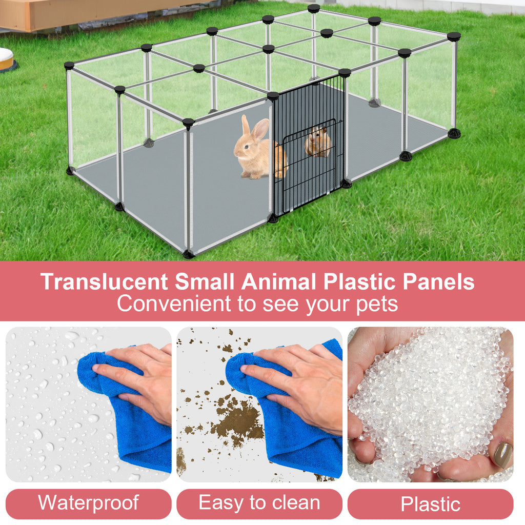 VISCOO 20 Panels Small Animals Playpen, 48"x24"x16" Pet Playpen