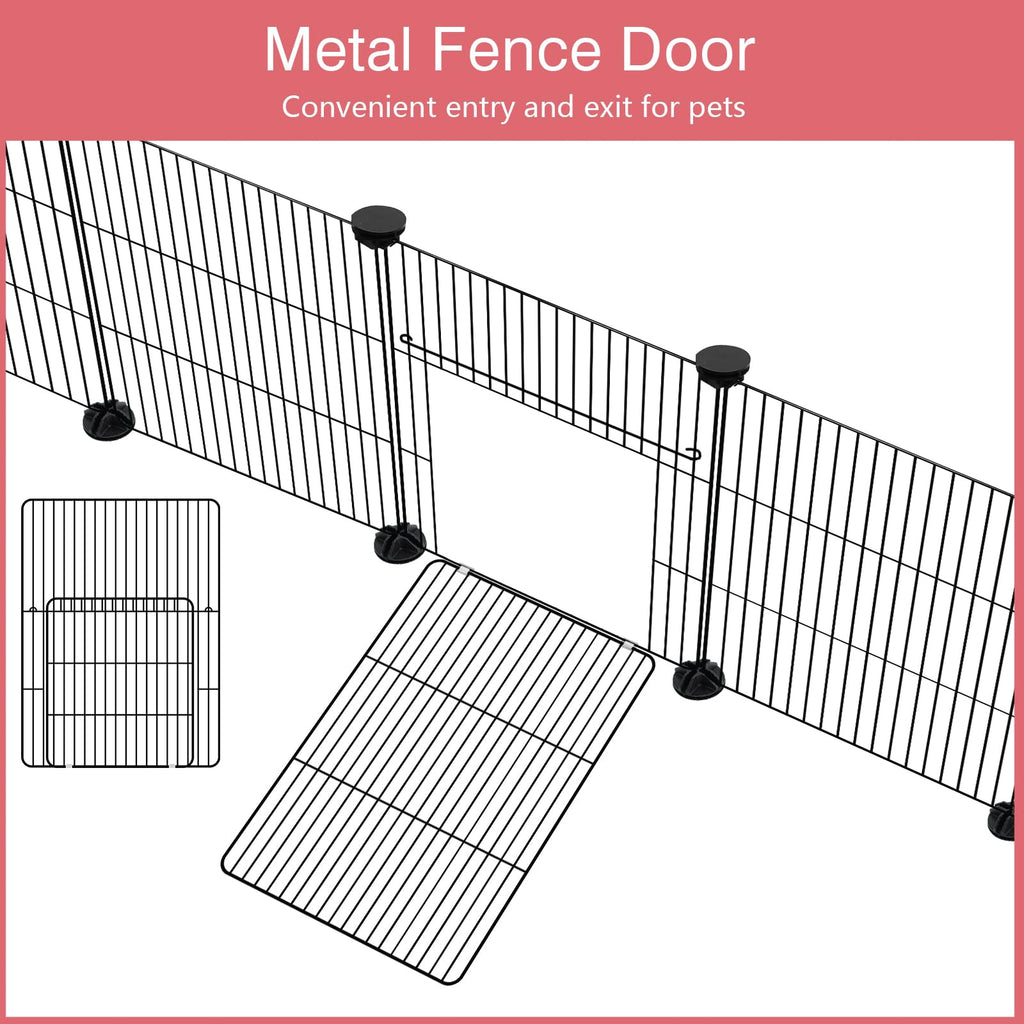 VISCOO 12 Panels Small Animal Playpen, 48" x 24" x 16" Guinea Pigs Cages, C&amp, C Cage for Guinea Pigs with Waterproof Mat